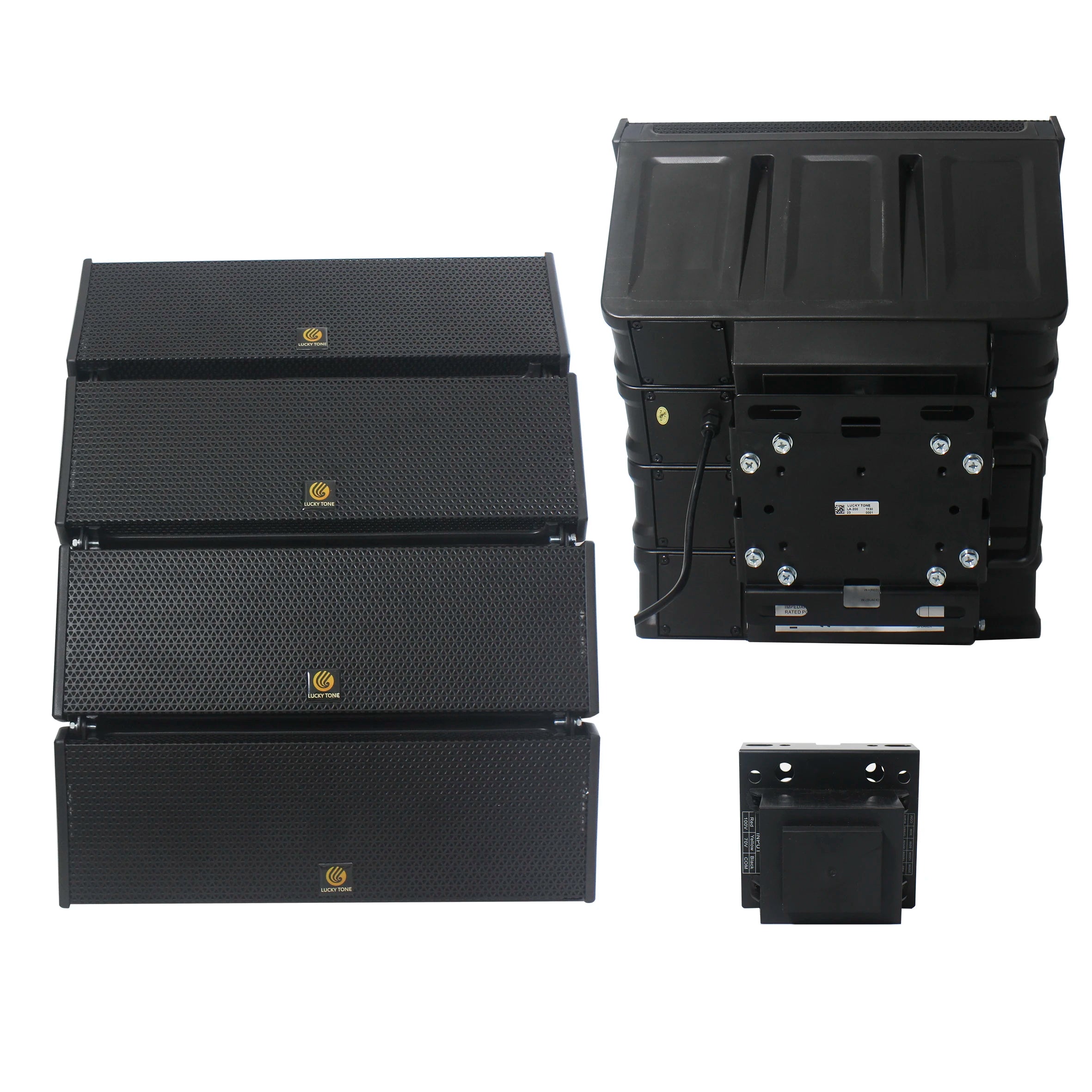 Weatherproof Column Speaker Versatile Mounting Horizontal Vertical Array High Output for Rental Event Audio System