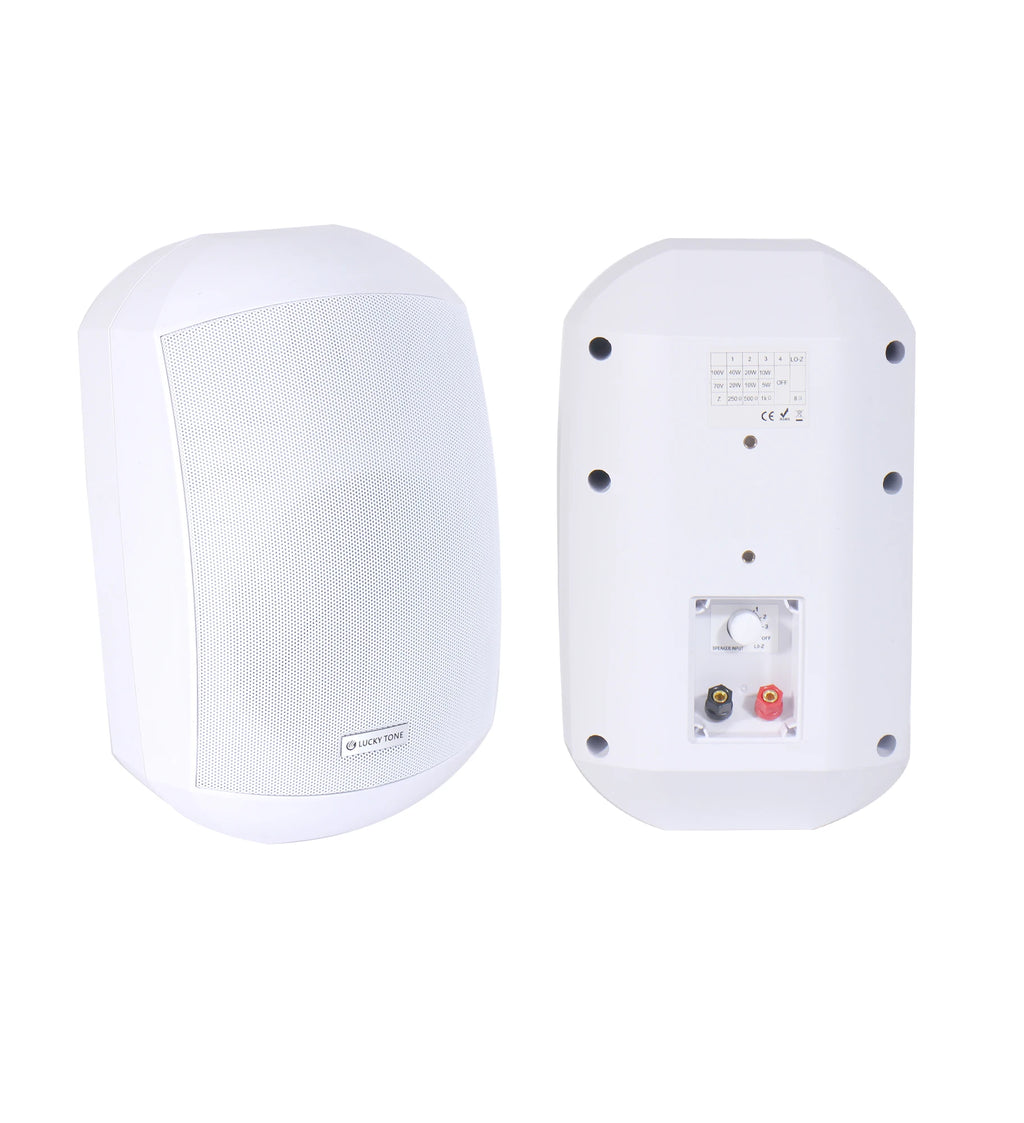 V All Weather Wall Mount Speaker With IP66 Rating 2-Way System Rotatable Bracket for Commercial Outdoor Audio 100V Line Speaker