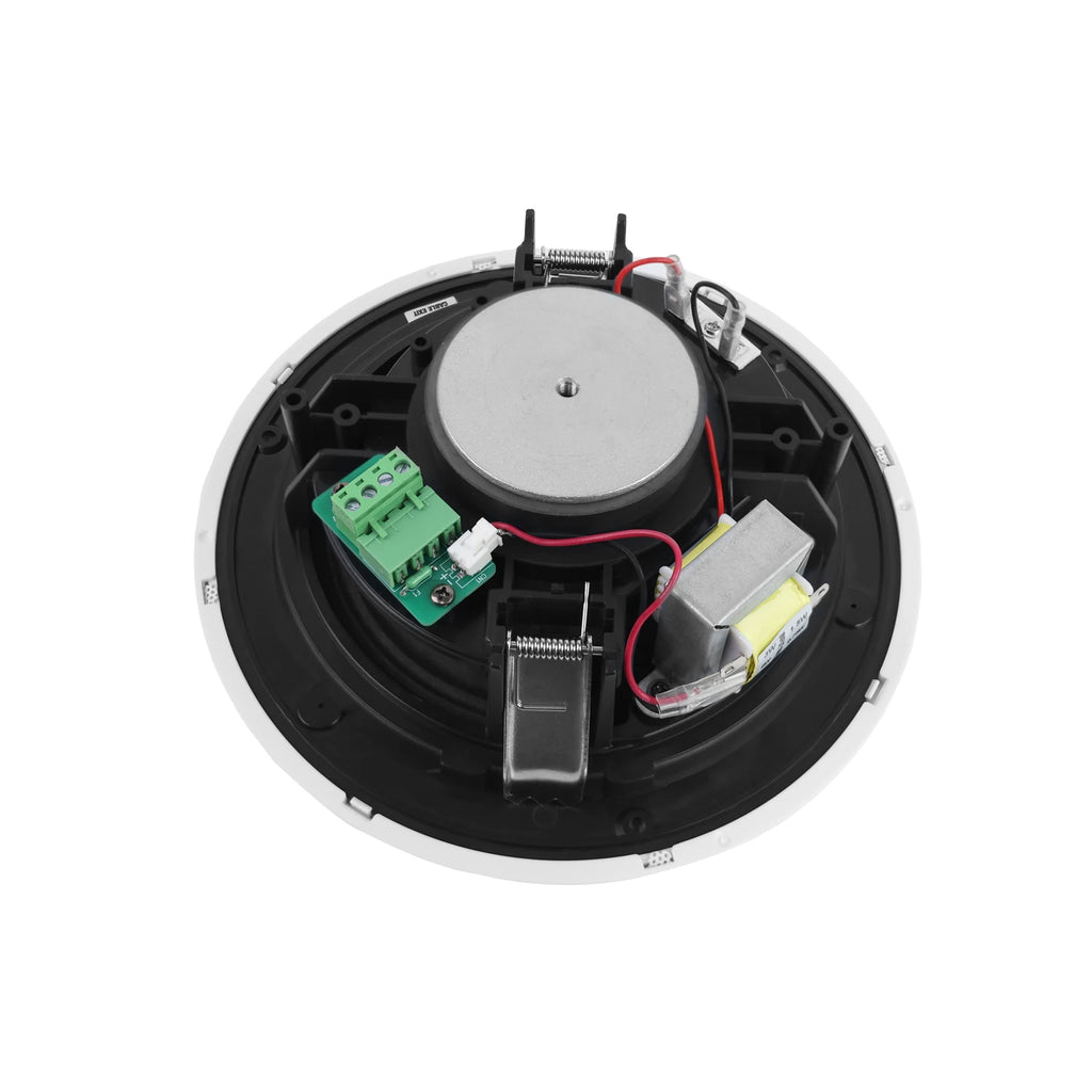 PA Speaker With 6 Inch Twin Cone 100V Line Aluminium Grille Snap Fit Design Thermal Fuse Protected Marine Ceiling Speaker